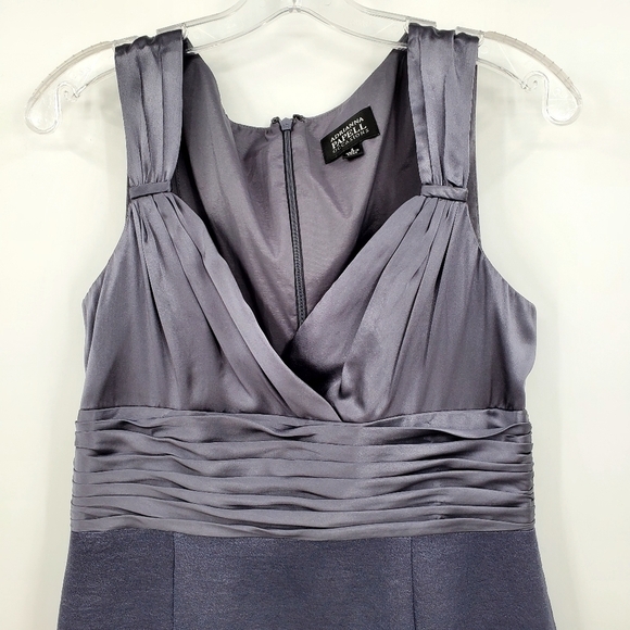 Adrianna Papell 100% Silk Cocktail / Evening Purple Dress - Picture 2 of 10